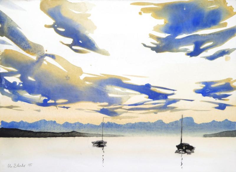 Das Blaue Land - Reduziertes Aquarell