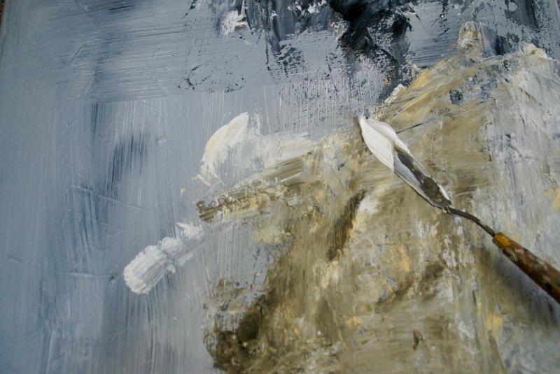 Black & White - moderne Acrylgemälde im Großformat